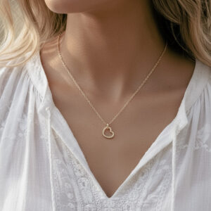 آویز قلب مفتولی تراش