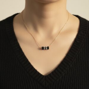 گردنبند آسمان شب با زنجیر فلامینگو سایز صفر (4۰ سانت)